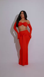 The Flame Aura Skirt Set Orange