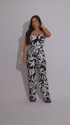 Abstract Motion Jumpsuit Black