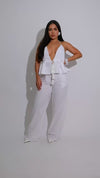 The Riviera Escape Pant Set White