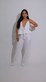 The Riviera Escape Pant Set White