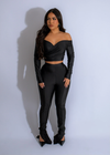 Obsidian Drape Pant Set Black*