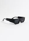 Stylish black square sunglasses with UV protection for men and women