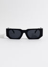  Trendy black square sunglasses with durable frame and sleek design