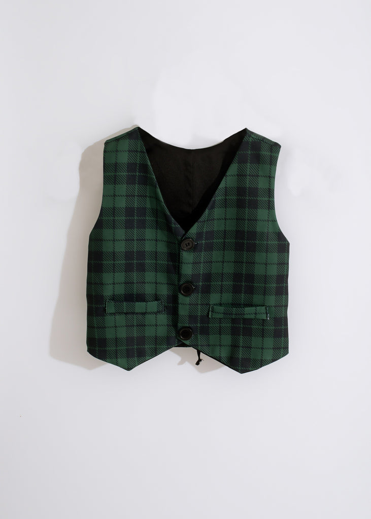 A festive green Santa's Little Helper vest for the holidays