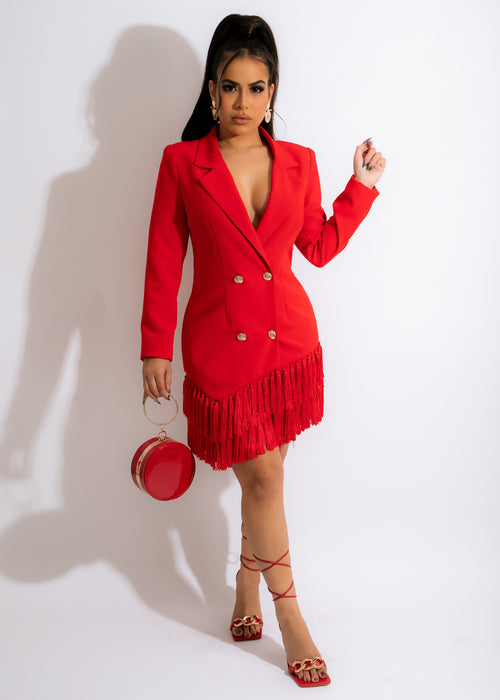 Love On The Brain Mini Dress Red