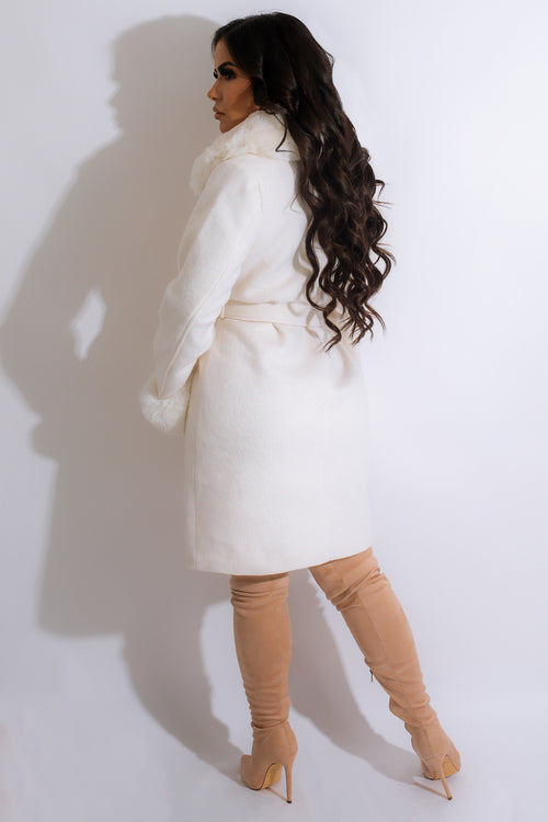 Stylish and elegant Cross Paths Coat White, perfect for any occasion