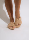 Feeling Comfortable Sandals Nude for Women Walking on the Beach