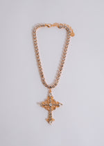 Pray For Me Cross Choker Gold